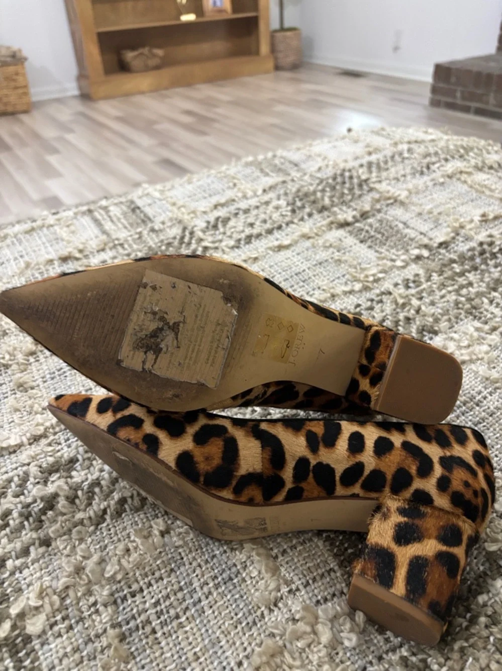 J. Crew Leopard Print Pointed-Toe Heels - Brown/Black Size 7‎